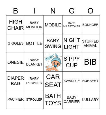 Emily's Baby Shower! Bingo Card