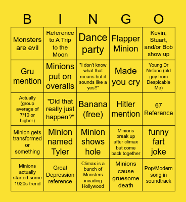 Buper Bello Bingo Card