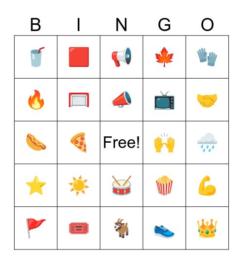 FIFA Bingo Card