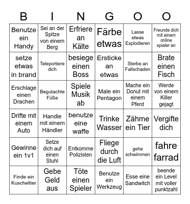 Big Game Olympiade Bingo Card