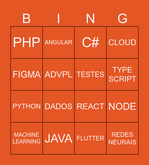 TECH BINGO SUPERO Bingo Card