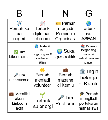 HI Uper x Unpas Bingo Card