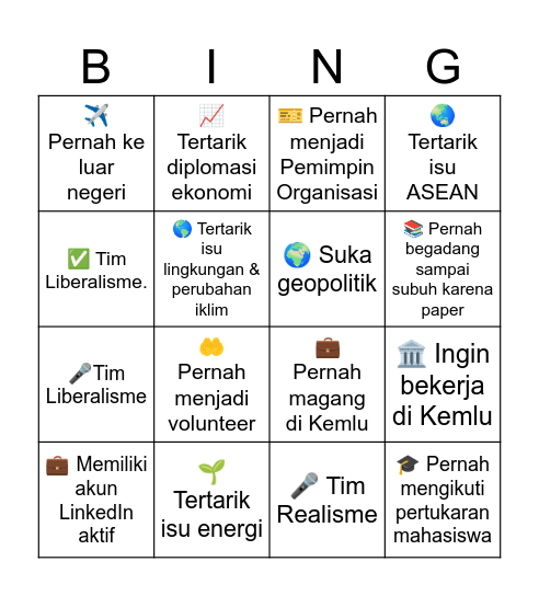 HI Uper x Unpas Bingo Card
