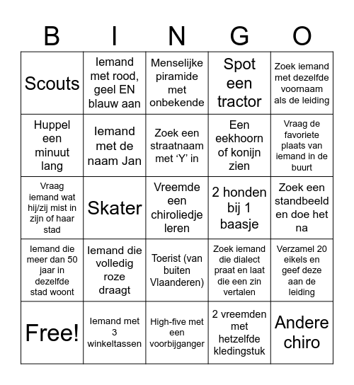 Bingo Beringen 2025-2026 Bingo Card