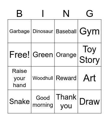 Random 3 Bingo Card