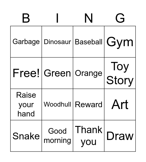 Random 3 Bingo Card