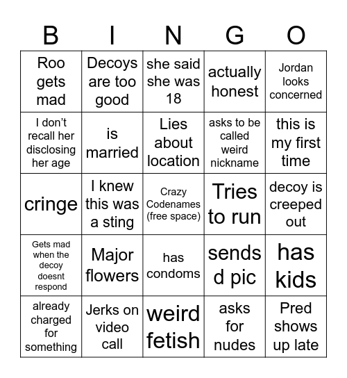 SOSA Bingo Card