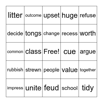 Let's Unite Bingo Card