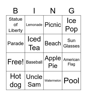 Glen Cove Senior Center Bingo Card