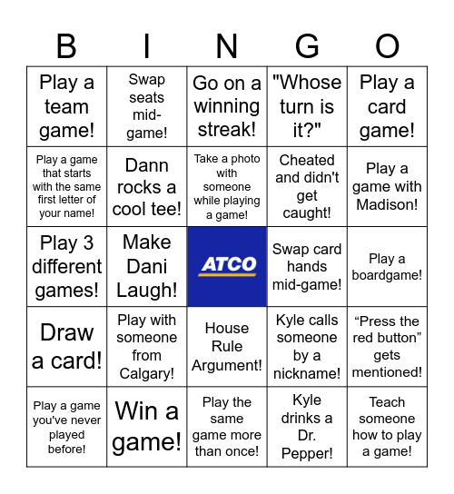 BOB Game-Day BINGO! Bingo Card