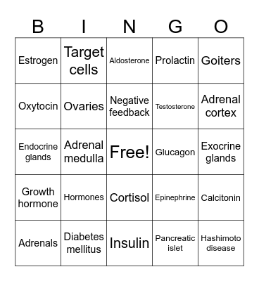 Chapter 24 Bingo Card