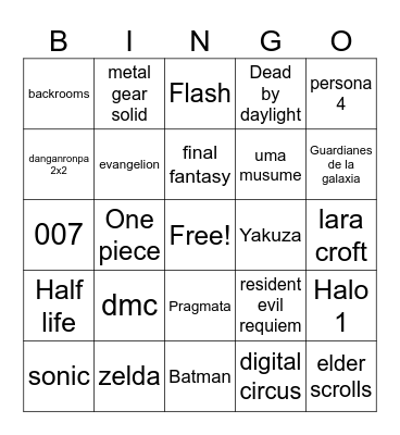 LA CONVE COSPLAYS Bingo Card