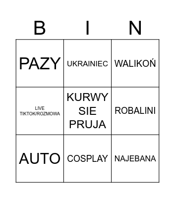 cwel Bingo Card