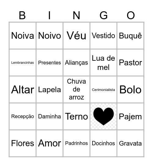 Mateus & Elisa Bingo Card