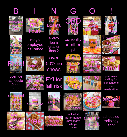 7/15 bingo Card