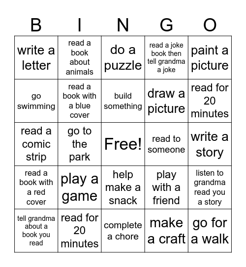 summer bingo Card