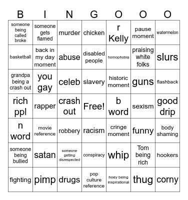 boondocks bingo Card