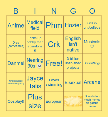 Echoritus Bingo Card