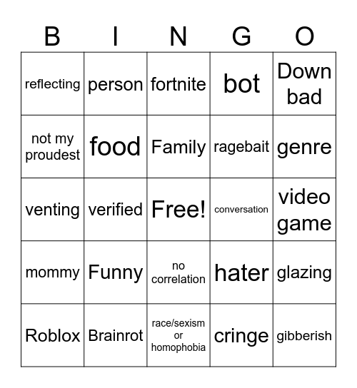 Hub Bingo Card