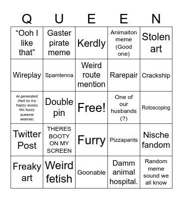 PINTREST bingo Card