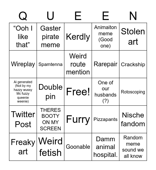 PINTREST bingo Card