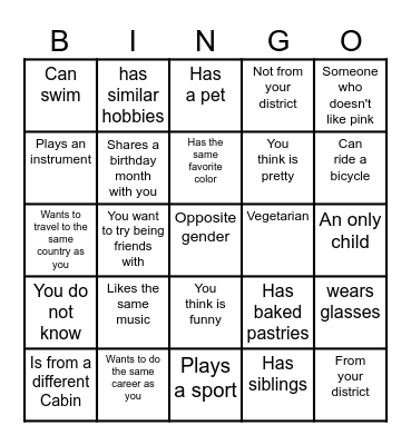 Find someone who (is) Bingo Card