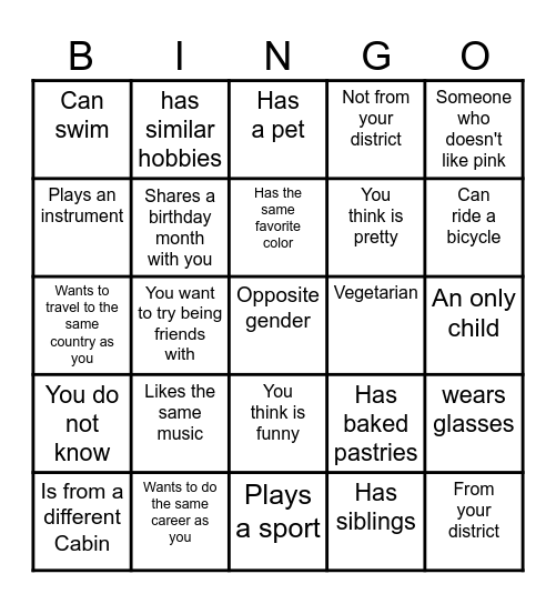 Find someone who (is) Bingo Card