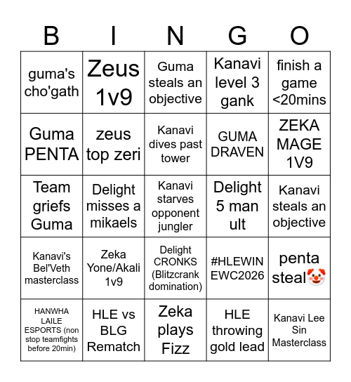 #HLE2026EWC Bingo Card