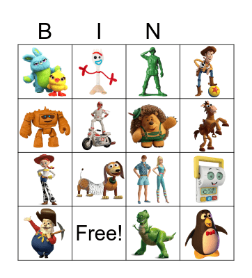 Toy Story Bingo Card