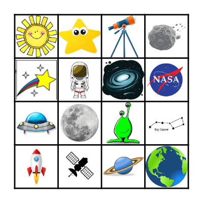 SPACE BINGO Card