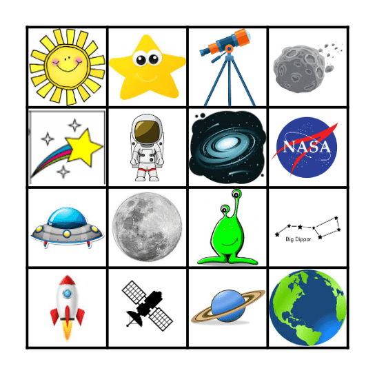 SPACE BINGO Card