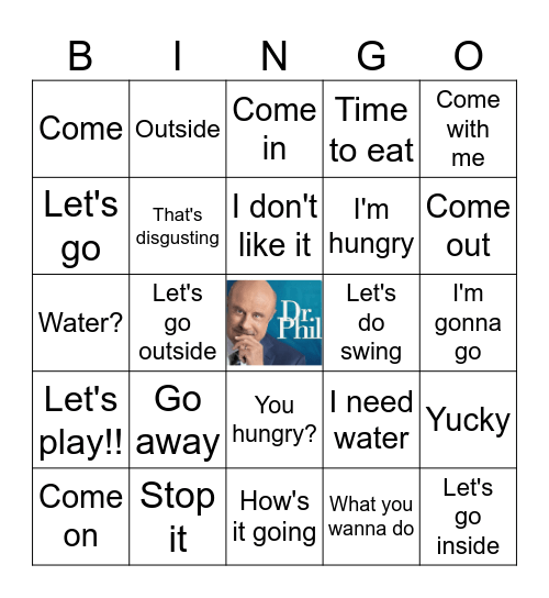 Marcus with Cousins Bingo Card