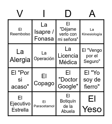 Bingo Seguros Bingo Card