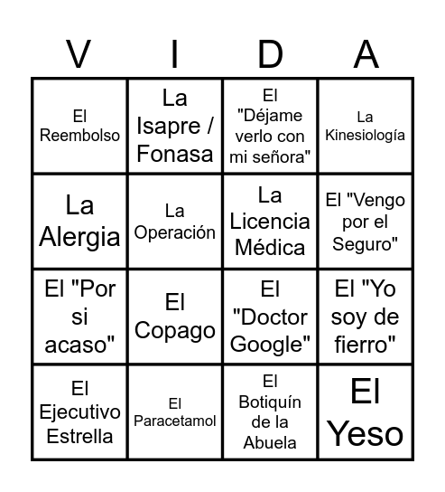 Bingo Seguros Bingo Card