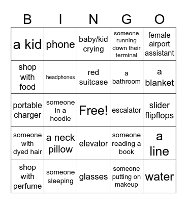 CANADA TRIP BINGO Card
