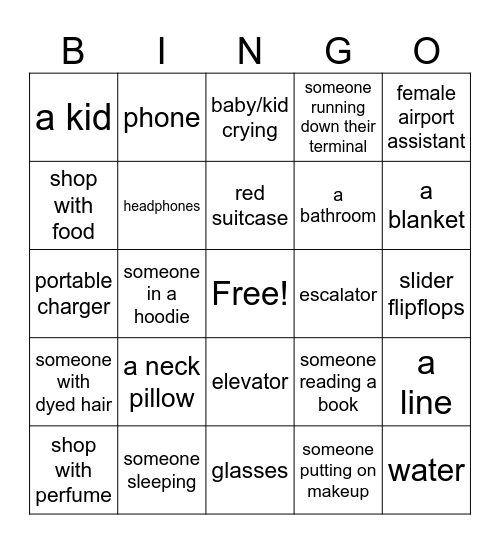 CANADA TRIP BINGO Card
