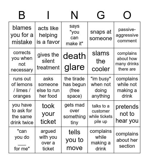 bingo ! Bingo Card