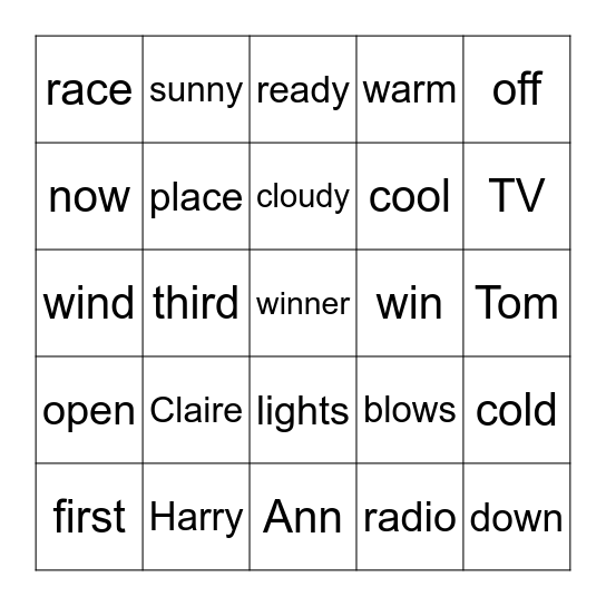 Bingo Card