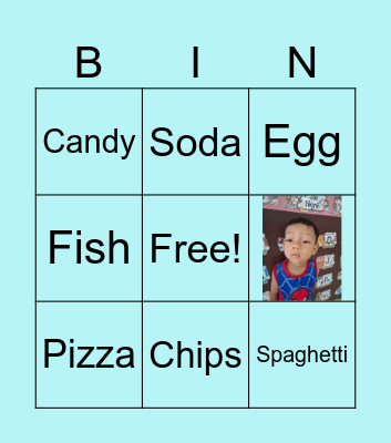Foods & Drinks Bingo Card