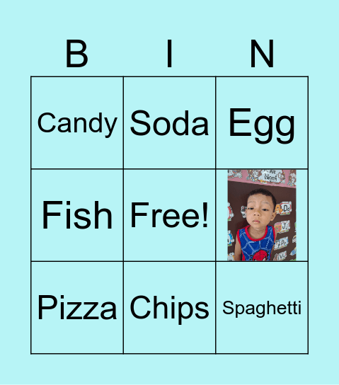 Foods & Drinks Bingo Card