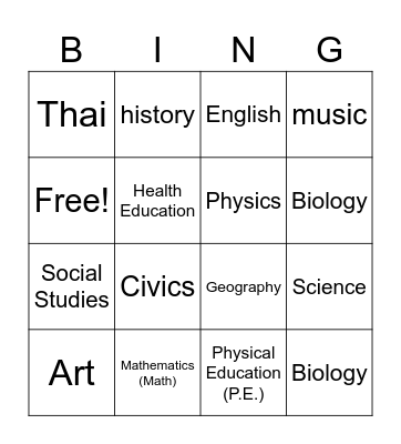 Bingo Card