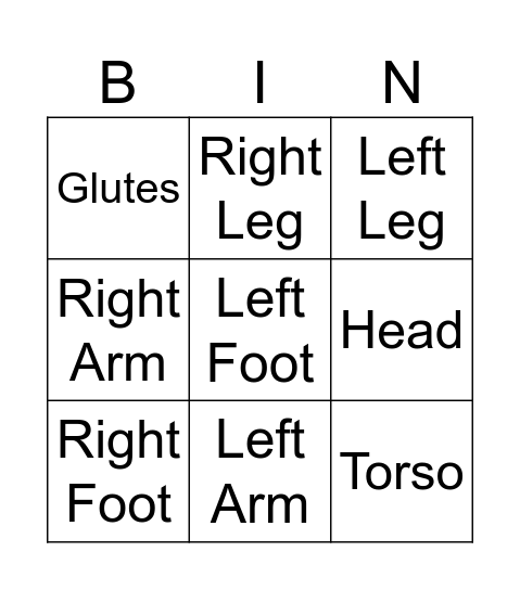 Dale Injury Bingo Card