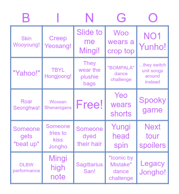 FANMEETING BINGO Card