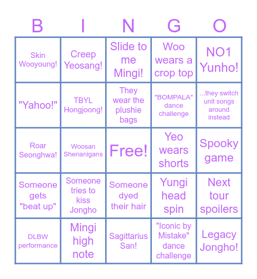 FANMEETING BINGO Card
