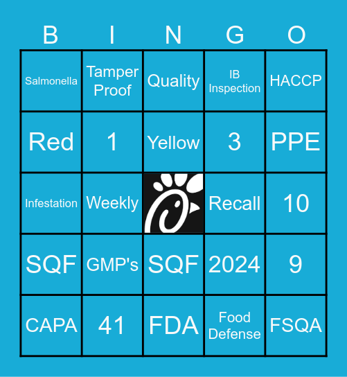 Summer of Safety Bingo Card