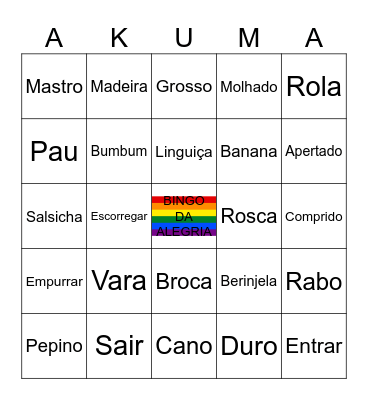 BUMBUM GULOSO Bingo Card
