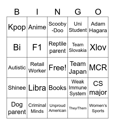 rikatitanic bingo Card