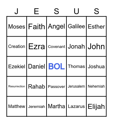 BREAD OF LIFE BINGO Card