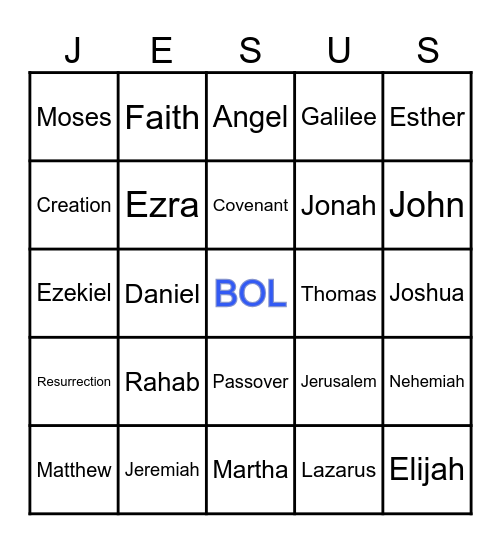 BREAD OF LIFE BINGO Card