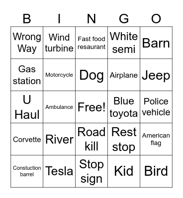 D.C. #1 Bingo Card